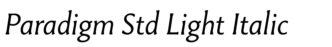 Paradigm Std Light Italic